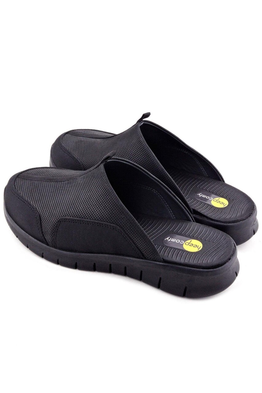 Heep Medikal Hakiki Deri Siyah Comfort Spor Terlik - 59