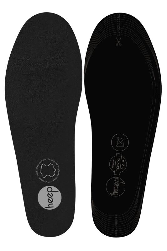 Heep Hakiki Deri Ve Anatomik Siyah 35-45 Numara Ayakkabı İç Tabanlığı - Heep