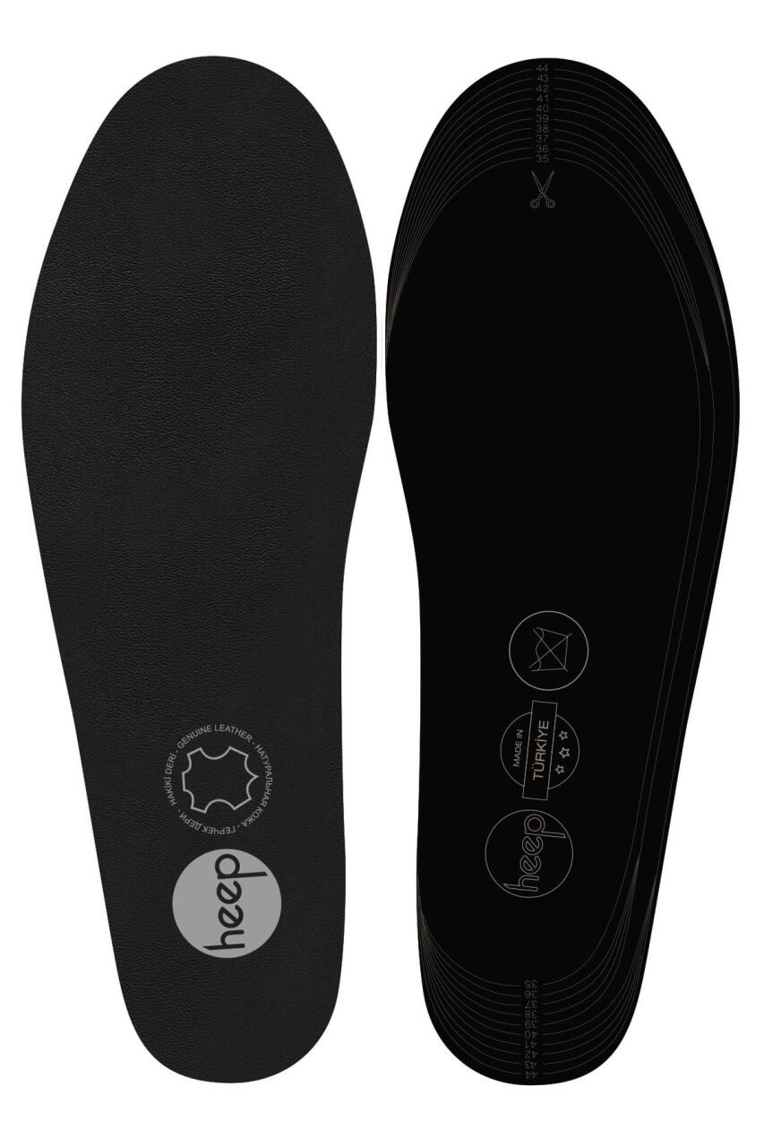 Heep Hakiki Deri Ve Anatomik Siyah 35-45 Numara Ayakkabı İç Tabanlığı - 1