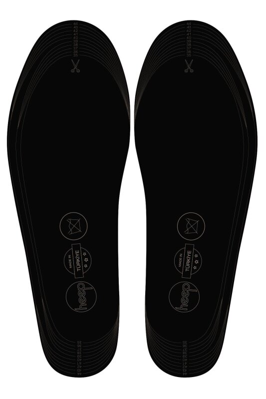 Heep Hakiki Deri Ve Anatomik Siyah 35-45 Numara Ayakkabı İç Tabanlığı - 3