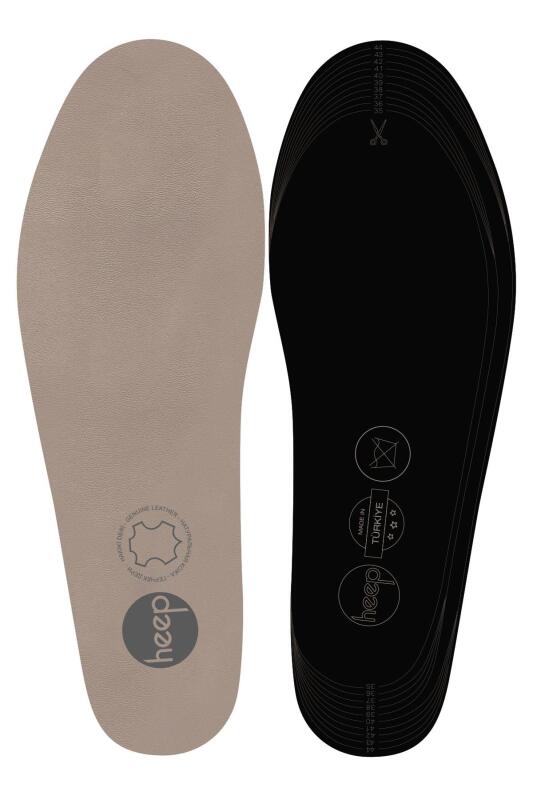 Heep Hakiki Deri Ve Anatomik Bej 35-45 Numara Ayakkabı İç Tabanlığı - Heep