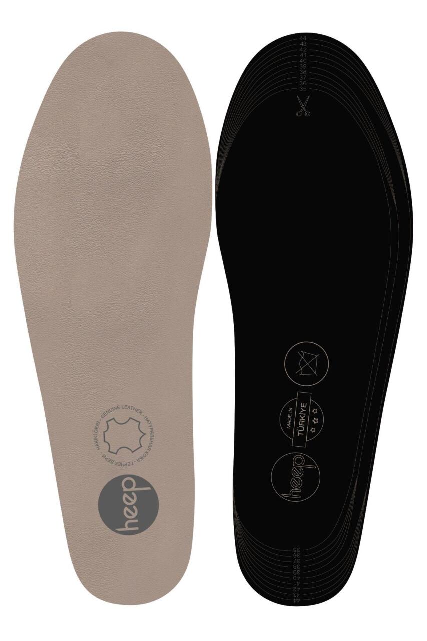Heep Hakiki Deri Ve Anatomik Bej 35-45 Numara Ayakkabı İç Tabanlığı - 1