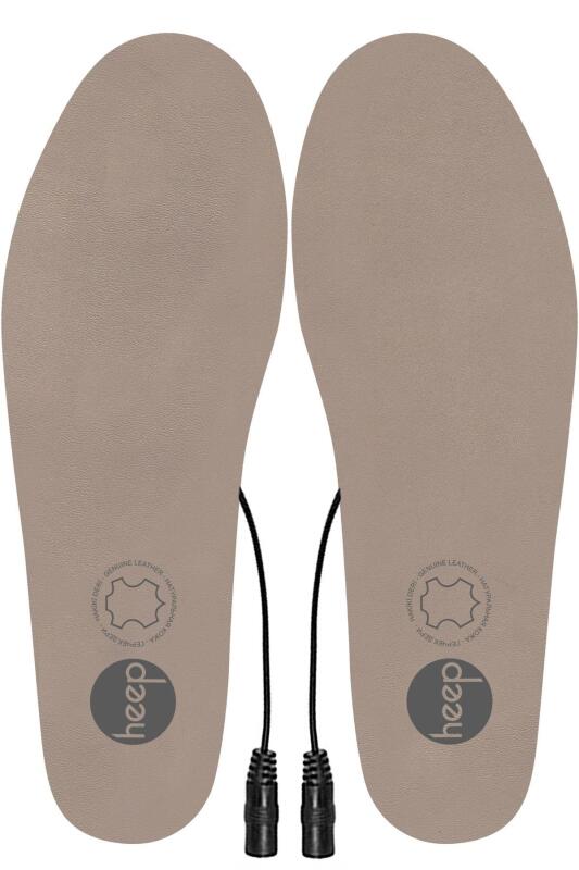 Elektrikli Taşınabilir Kablolu 35-45 Numara Deri Bej Isıtıcılı Ayakkabı Tabanlığı - 2