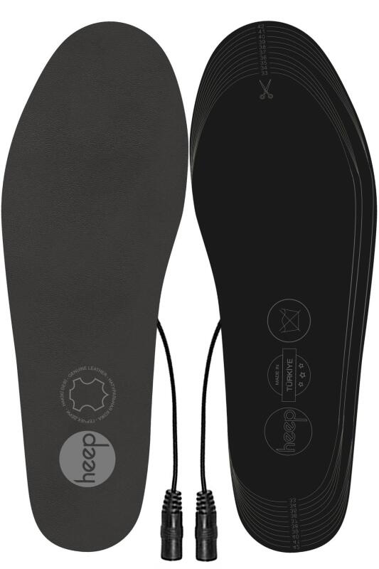 Elektrikli Taşınabilir Kablolu 35-45 Numara Deri Gri Isıtıcılı Ayakkabı Tabanlığı - 2