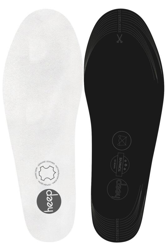 Heep Hakiki Deri Ve Anatomik Beyaz 33-43 Numara Ayakkabı İç Tabanlığı - Heep