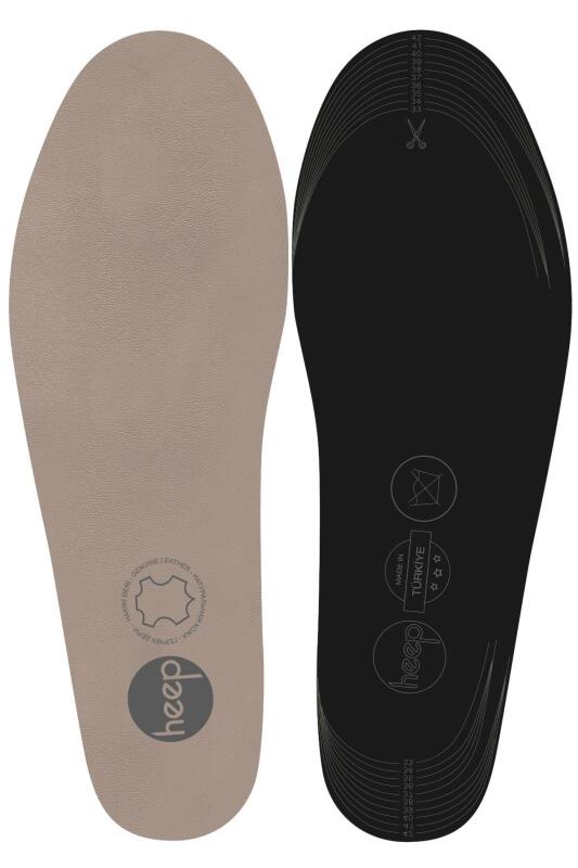 Heep Hakiki Deri Ve Anatomik Bej 33-43 Numara Ayakkabı İç Tabanlığı - Heep