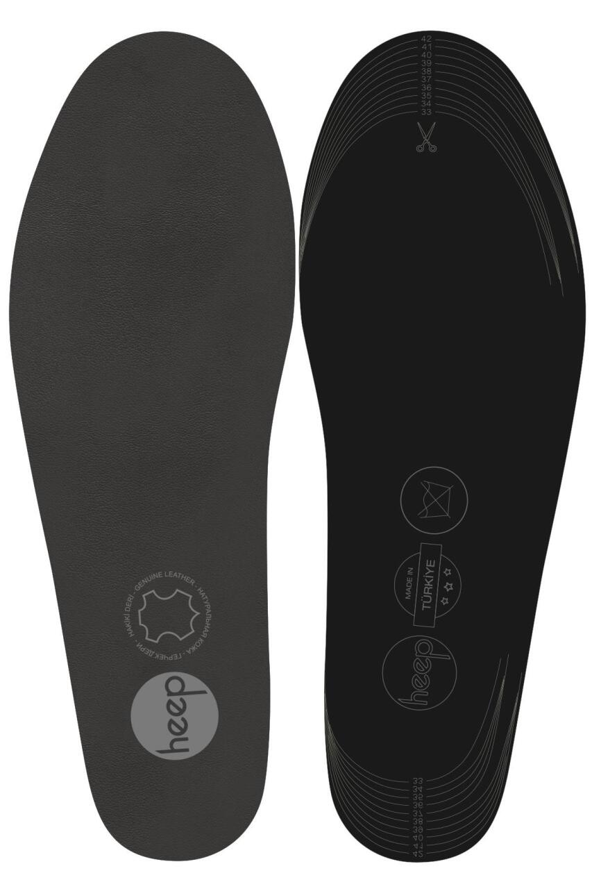 Heep Hakiki Deri Ve Anatomik Gri 33-43 Numara Ayakkabı İç Tabanlığı - 1