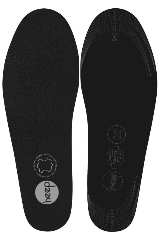 Heep Hakiki Deri Ve Anatomik Siyah 33-43 Numara Ayakkabı İç Tabanlığı - Heep