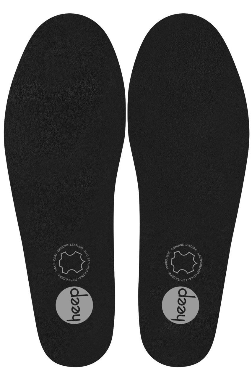 Heep Hakiki Deri Ve Anatomik Siyah 33-43 Numara Ayakkabı İç Tabanlığı - 2
