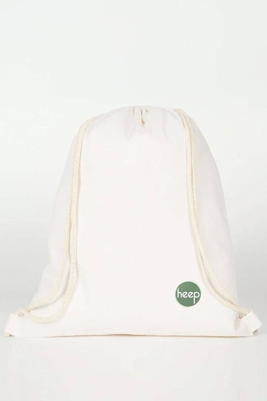 Heep Krem 35x40 cm Unisex Ham Bez Büzgülü Sırt Ayakkabı Çantası - 1