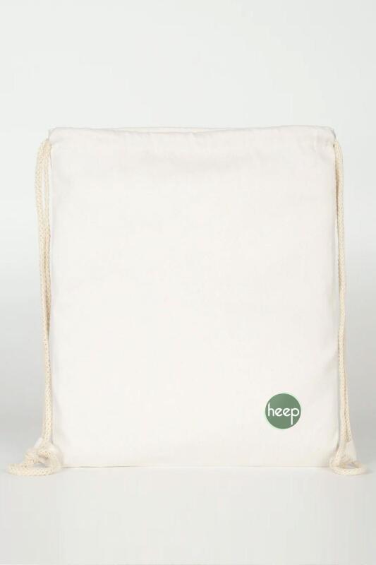 Heep Krem 35x40 cm Unisex Ham Bez Büzgülü Sırt Ayakkabı Çantası - 3