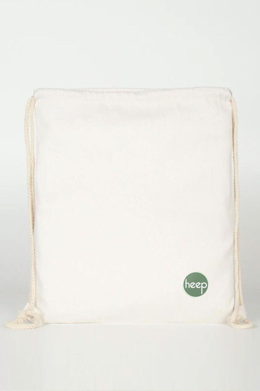 Heep Krem 35x40 cm Unisex Ham Bez Büzgülü Sırt Ayakkabı Çantası - 3