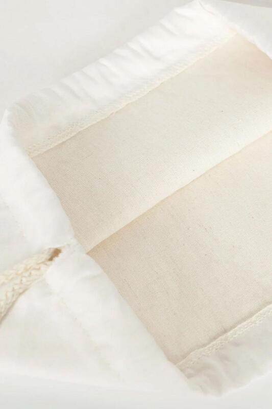 Heep Krem 35x40 cm Unisex Ham Bez Büzgülü Sırt Ayakkabı Çantası - 5