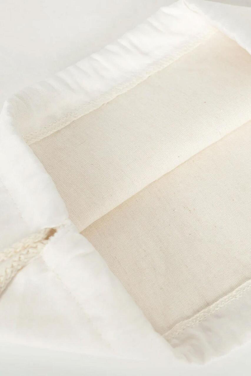 Heep Krem 35x40 cm Unisex Ham Bez Büzgülü Sırt Ayakkabı Çantası - 5