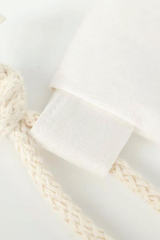 Heep Krem 35x40 cm Unisex Ham Bez Büzgülü Sırt Ayakkabı Çantası - 6