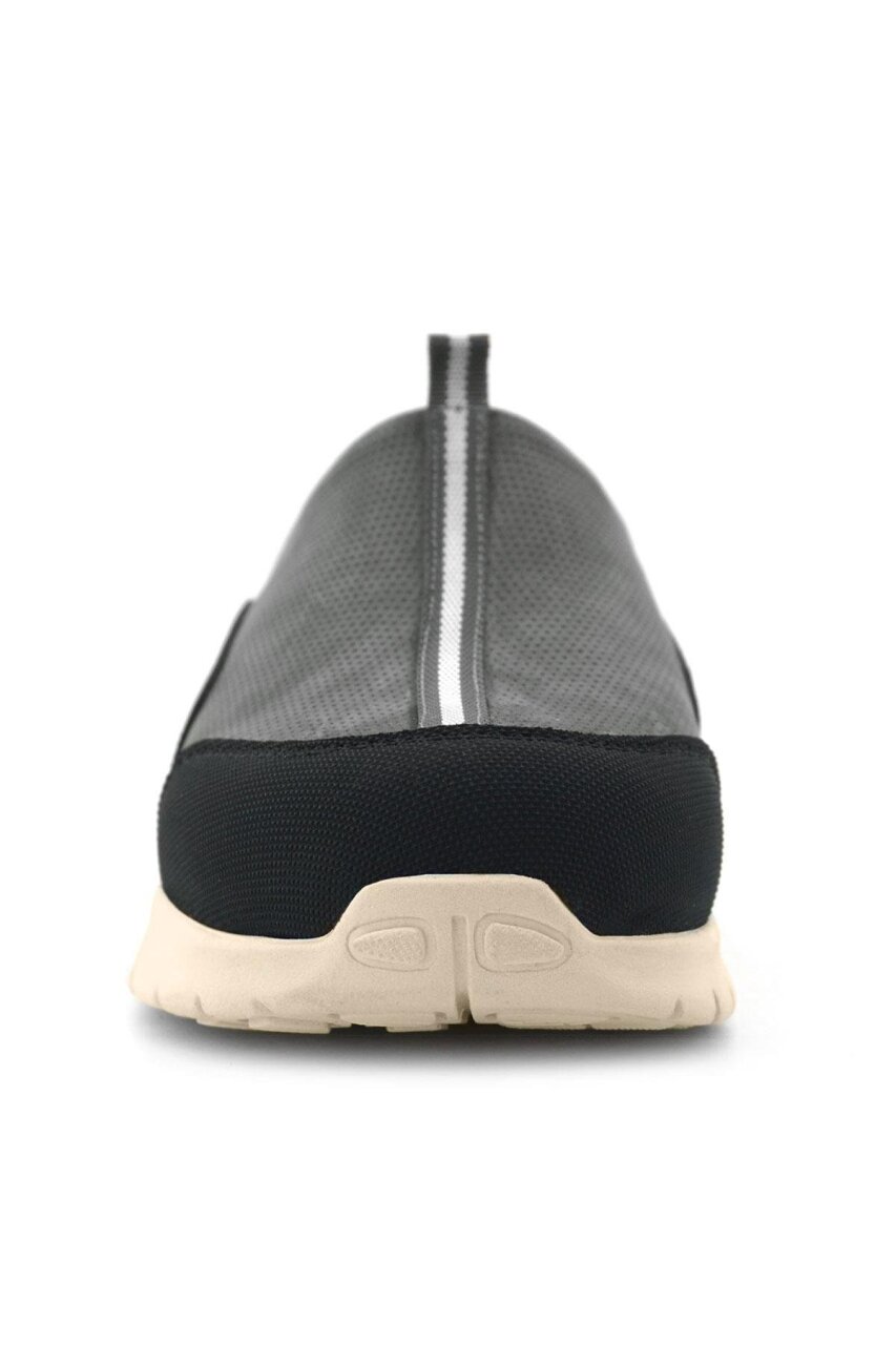 Heep Medikal Hakiki Deri Gri Siyah Krem Tabanlı Comfort Spor Terlik - 4