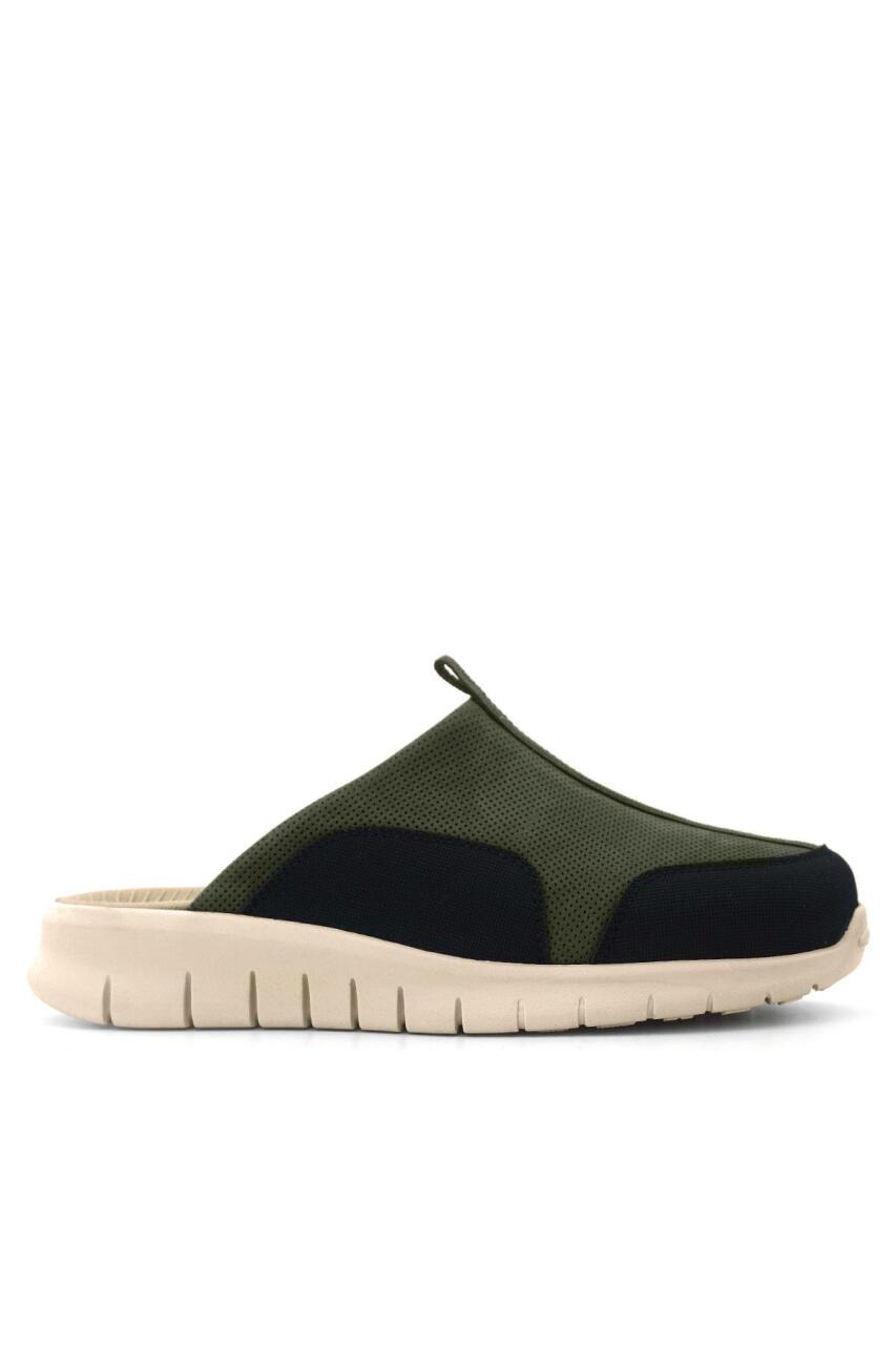 Heep Medikal Hakiki Deri Haki Siyah Krem Tabanlı Comfort Spor Terlik - 3