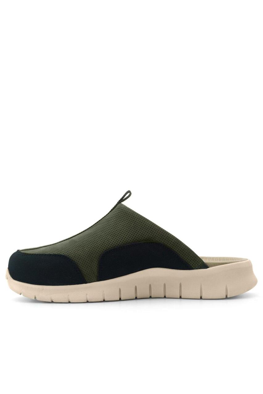 Heep Medikal Hakiki Deri Haki Siyah Krem Tabanlı Comfort Spor Terlik - 5