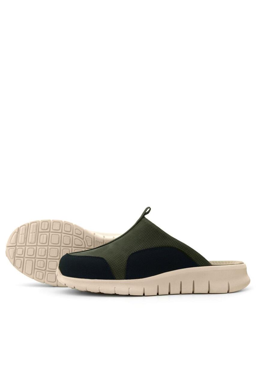 Heep Medikal Hakiki Deri Haki Siyah Krem Tabanlı Comfort Spor Terlik - 7