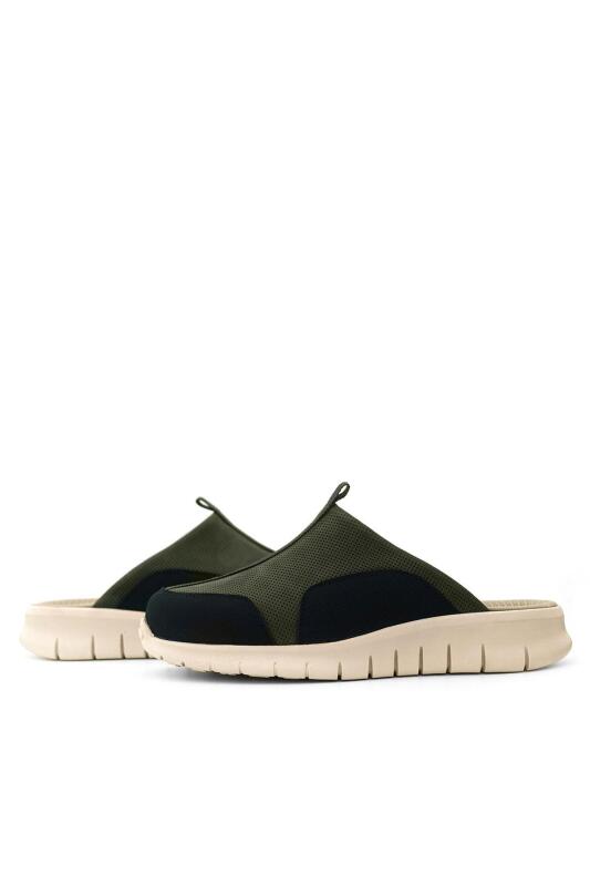 Heep Medikal Hakiki Deri Haki Siyah Krem Tabanlı Comfort Spor Terlik - 8