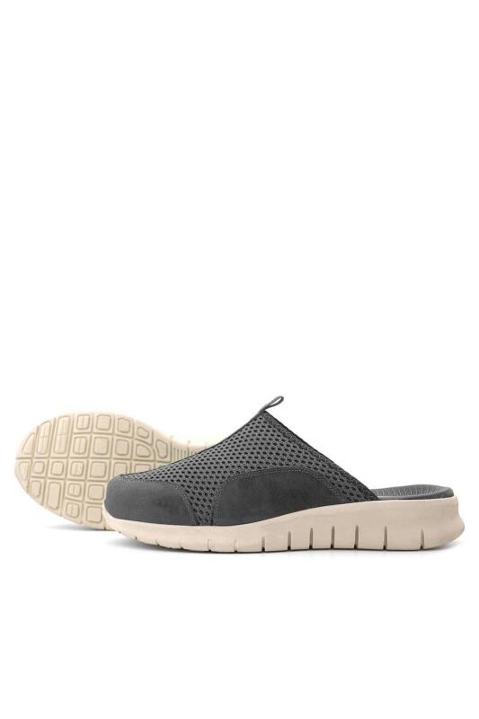 Heep Medikal Koyu Gri Krem Tabanlı Comfort Spor Terlik - 7