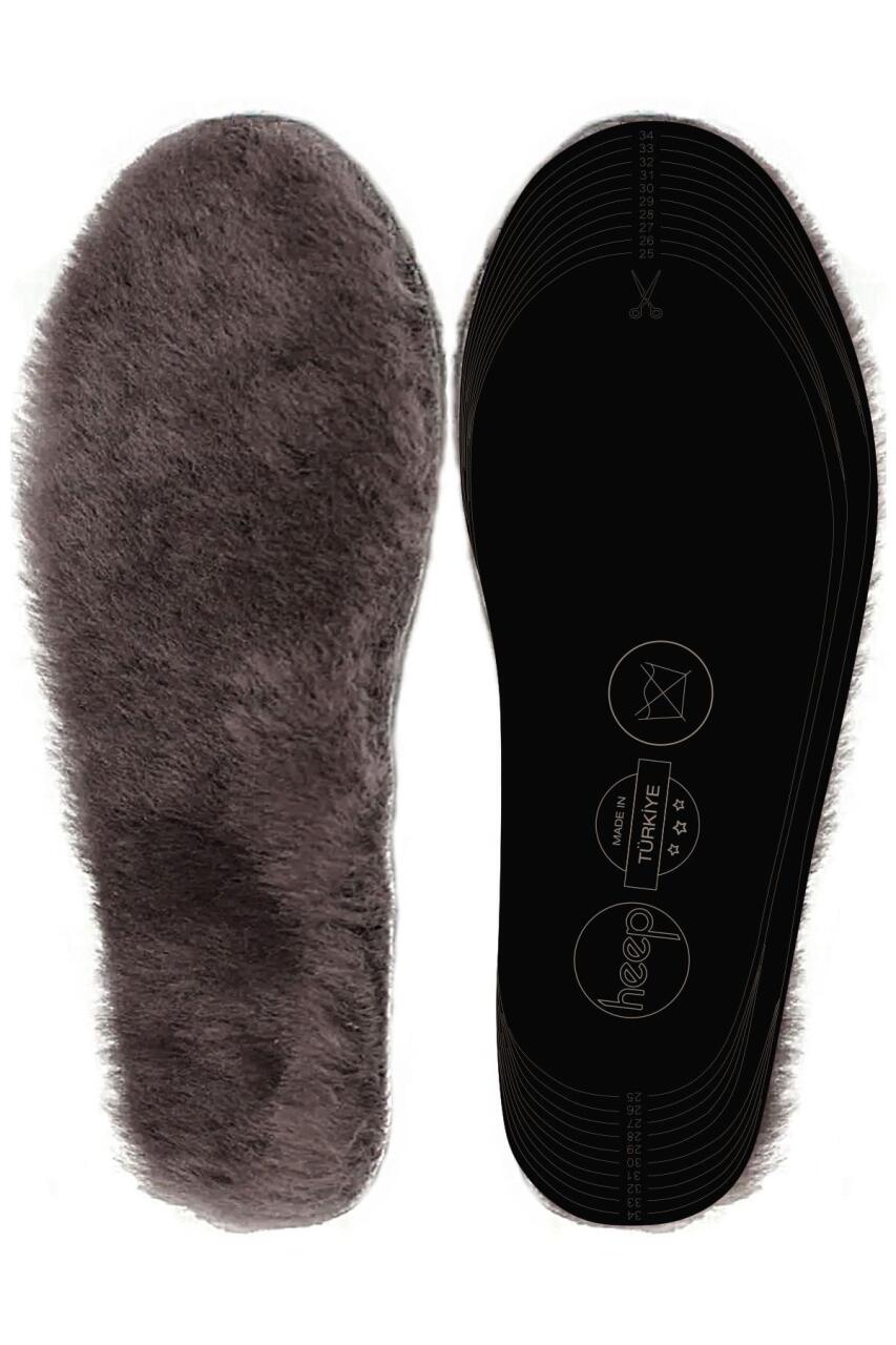 Heep Gerçek Kürklü Hakiki Deri 25-35 Numara Ayakkabı Küçültme Tabanlığı - 1