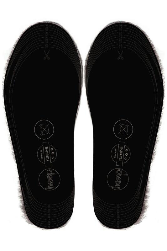 Heep Gerçek Kürklü Hakiki Deri 25-35 Numara Ayakkabı Küçültme Tabanlığı - 3