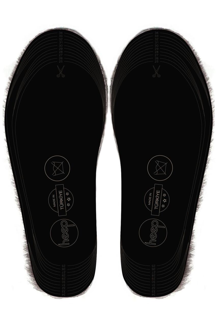 Heep Gerçek Kürklü Hakiki Deri 25-35 Numara Ayakkabı Küçültme Tabanlığı - 3