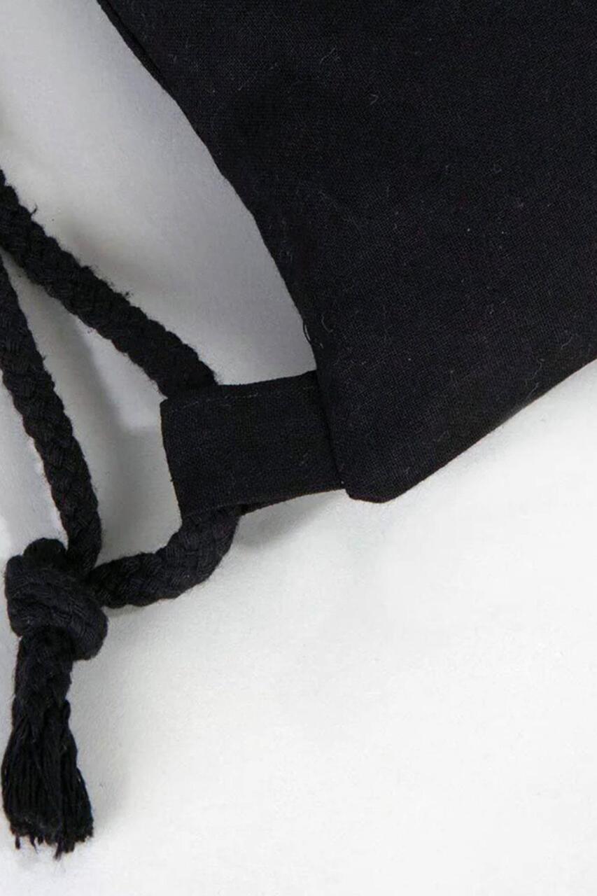 Heep Siyah 35x40 cm Unisex Ham Bez Büzgülü Sırt Ayakkabı Çantası - 6