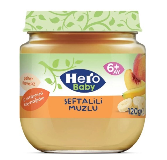 Hero Baby Şeftalili Muzlu Kavanoz Mama 120 Gr - 1