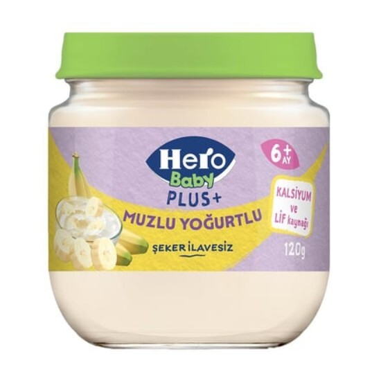 Hero Baby Plus Muzlu Yoğurtlu Kavanoz Mama 120 Gr - 1