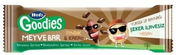 Hero Goodies Findık Kakao Meyve Bar 30 Gr - 1
