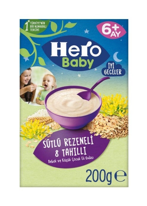 Hero Baby Sütlü 8 Tahıllı Rezeneli 200 Gr - 1