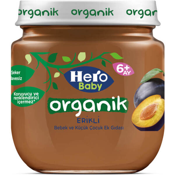 Hero Baby Organik Erik Püresi Kavanoz Mama 120 Gr - Hero Baby