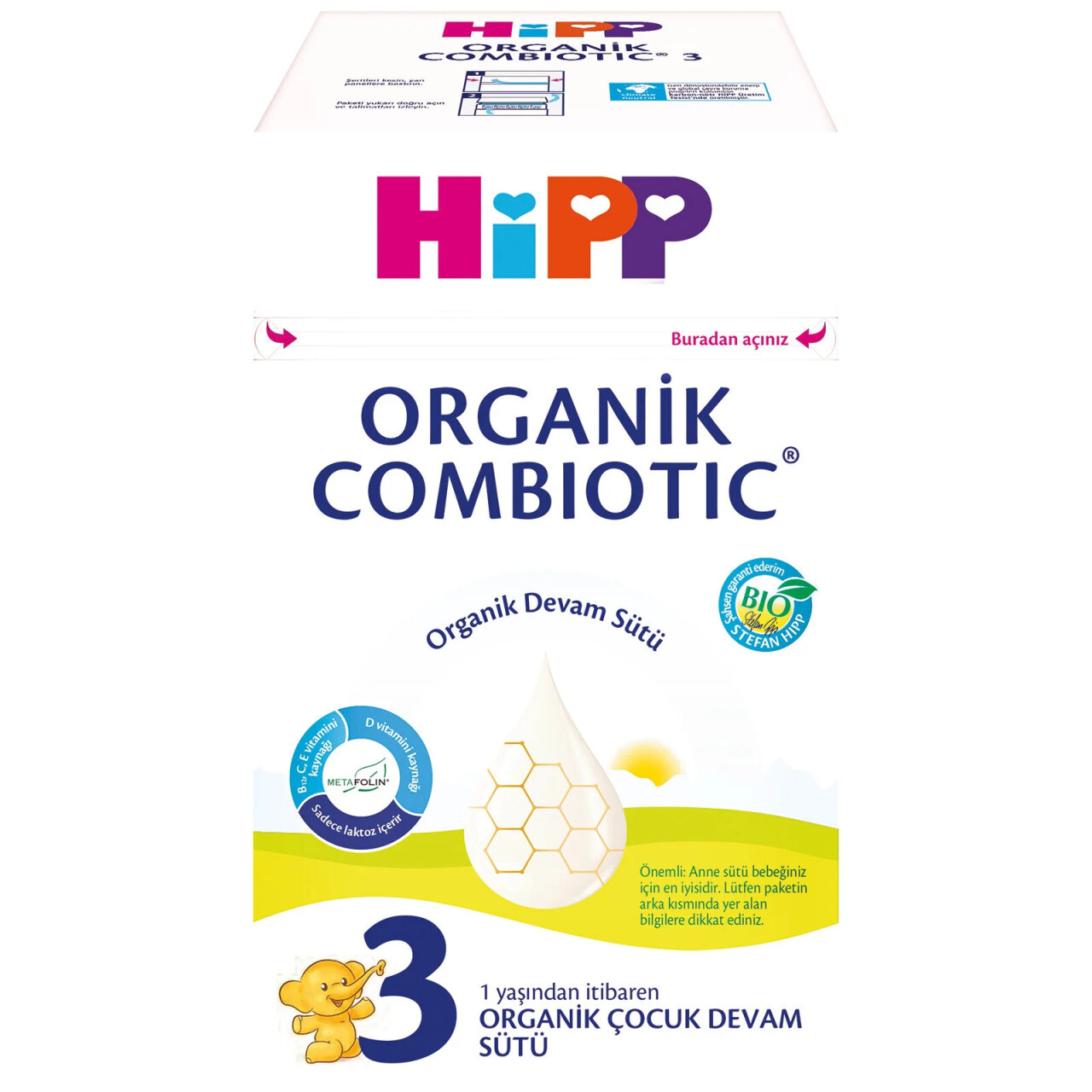 Hipp 3 Organik Combiotic Bebek Sütü 600 Gr - 1