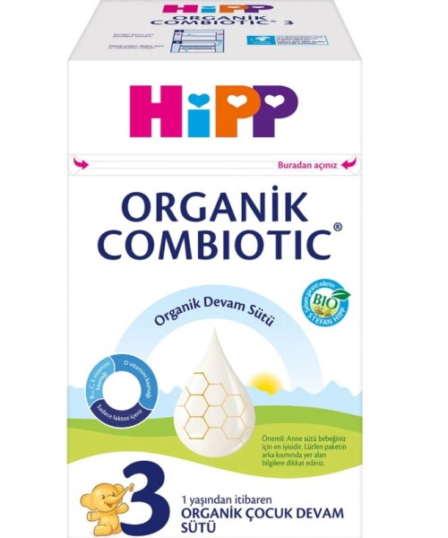 Hipp 3 Organik Combiotic Bebek Sütü 800 Gr X2 Islak Mendil Hediyeli - 2