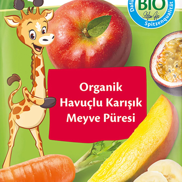 Hipp Organik Havuçlu Karışık Meyve Püresi 100 Gr - 3