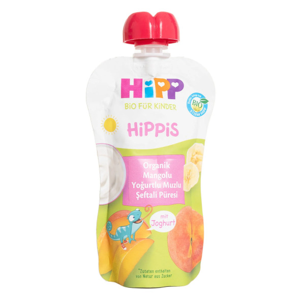Hipp Organik Mangolu Yoğurtlu Muzlu Şeftali Püresi 100 Gr - Hipp