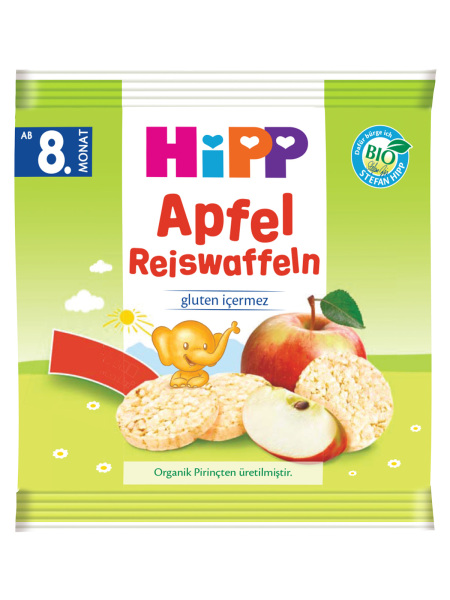 Hipp Organik Elmalı Pirinçli Bebek Gofreti 30 Gr - Hipp