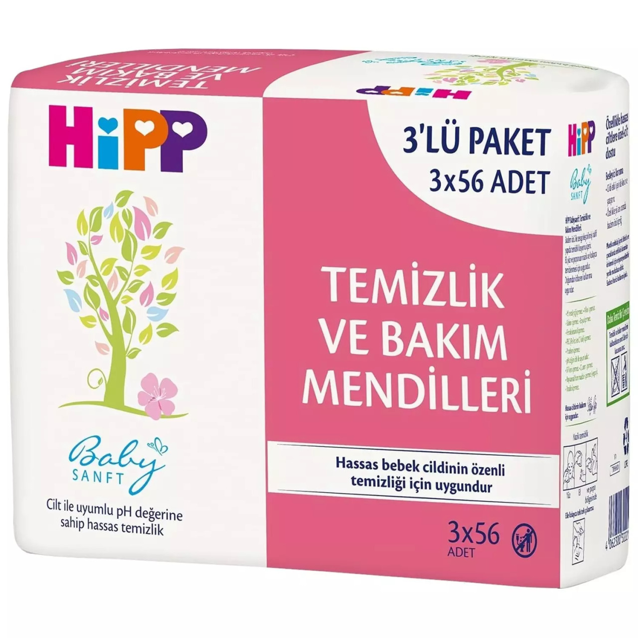 Hipp Temizlik ve Bakım Mendili 3'Lü 168 Yaprak - 1