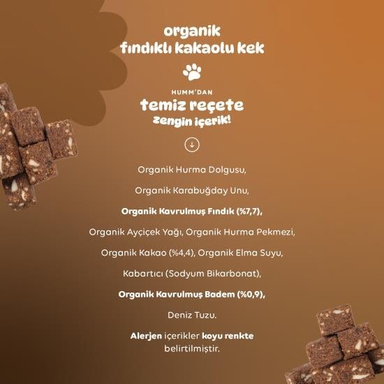 Humm Organik Fındıklı Kakaolu Vegan Kek 30 Gr - 4