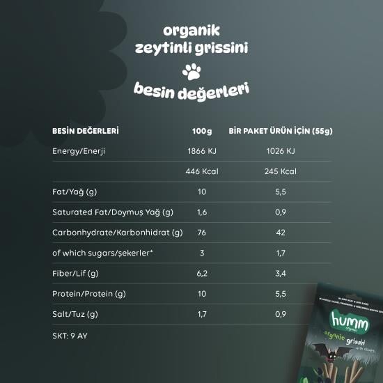 Humm Organik Vegan Zeytinli Grissini 55 Gr - 4