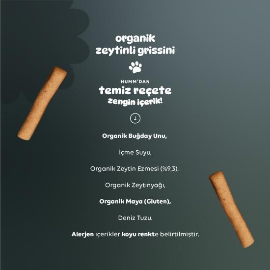 Humm Organik Vegan Zeytinli Grissini 55 Gr - 5