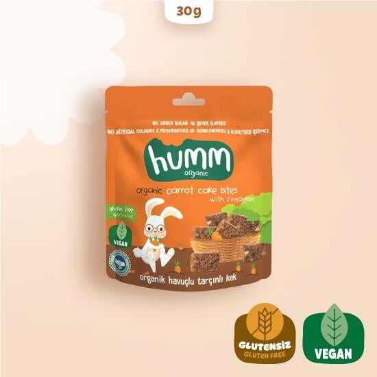 Humm Organik Havuçlu Tarçınlı Vegan Kek 30 Gr - Humm