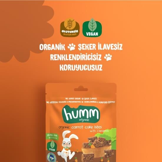 Humm Organik Havuçlu Tarçınlı Vegan Kek 30 Gr - 2