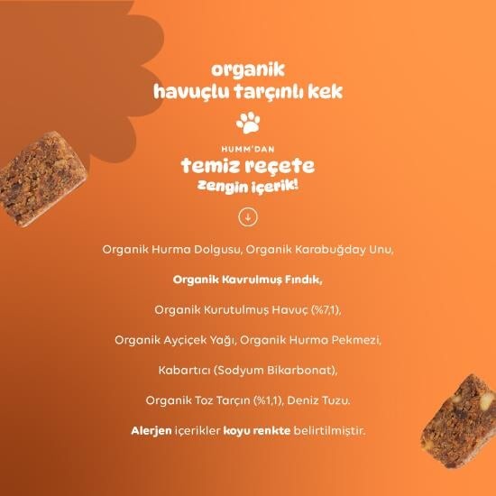 Humm Organik Havuçlu Tarçınlı Vegan Kek 30 Gr - 4