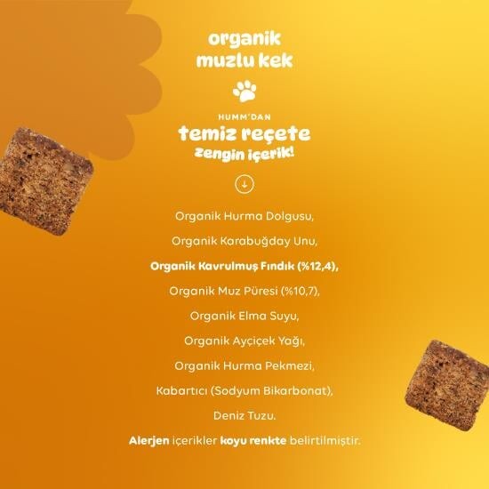 Humm Organik Glutensiz Vegan Muzlu Kek 30 Gr - 4