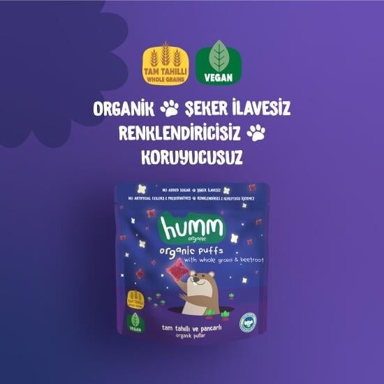 Humm Organik Pancarlı ve Tam Tahıllı Puflar 30 Gr - 2
