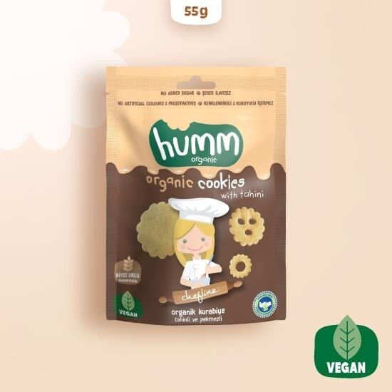 Humm Organik Tahinli ve Pekmezli Vegan Kurabiye 55 Gr - 1