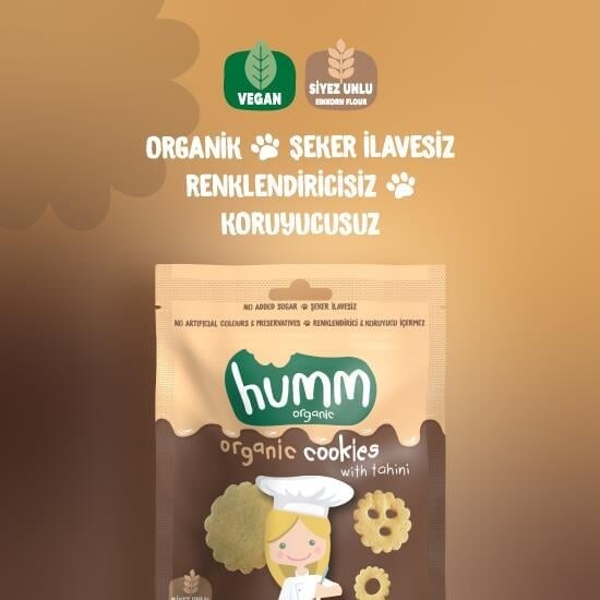 Humm Organik Tahinli ve Pekmezli Vegan Kurabiye 55 Gr - 2